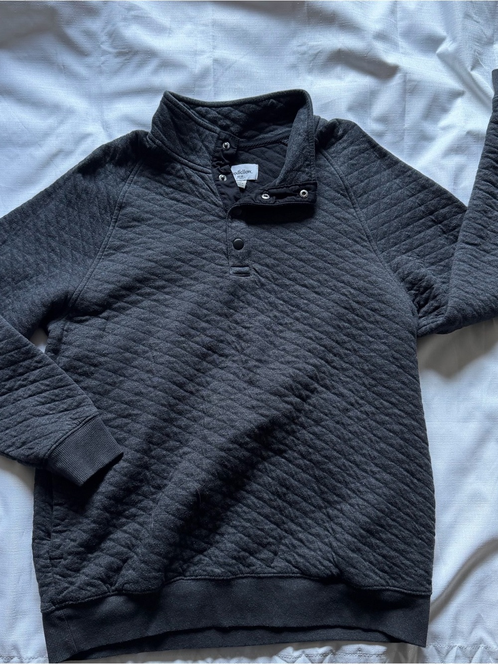Goodfellow & Co. black quilted quarter zip sweatshirt in size M